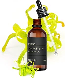 Kahuro イランイラン 精油 100ml エッセシャンオイル 純天然抽出 アロマオイル アロマディフューザー用 アロマストーン用 プレゼントに最適 オリエンタル系 Ylang Essential Oil