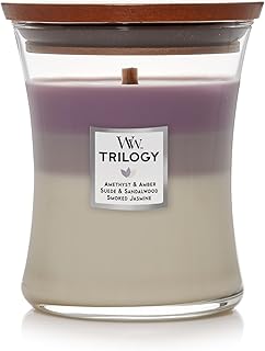 WoodWick ウッドウィック TRILOGY JARS トリロジージャー Mサイズ AMETHST SKY アメジストスカイ アロマキャンドル[並行輸入]