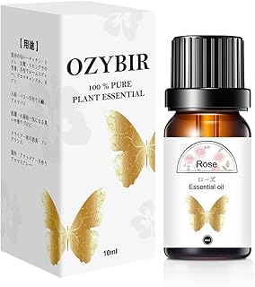 OZYBIR ローズ バラ エッセンシャルオイル 100%天然精油 アロマオイル 純天然抽出 rose Essential oil お風呂・加湿器用・日常生活・ディフューザー・アロマストーン 10ML