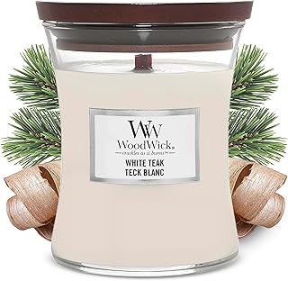 WoodWick ウッドウィック JARS ジャー Mサイズ ホワイトチーク WHITE TEAK アロマキャンドル[並行輸入]